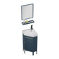 Gorgeous Sink Cabinet Blue Tone Free-standing Corner Bathroom Vanity Vanity & Faucet & Mirrors 15"L x 15"W x 31.5"H Clearhalo 'Bathroom Remodel & Bathroom Fixtures' 'Bathroom Vanities' 'bathroom_vanities' 'Home Improvement' 'home_improvement' 'home_improvement_bathroom_vanities' 6559073