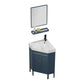 Gorgeous Sink Cabinet Blue Tone Free-standing Corner Bathroom Vanity Vanity & Faucet & Mirrors 19"L x 19"W x 32"H Clearhalo 'Bathroom Remodel & Bathroom Fixtures' 'Bathroom Vanities' 'bathroom_vanities' 'Home Improvement' 'home_improvement' 'home_improvement_bathroom_vanities' 6559078