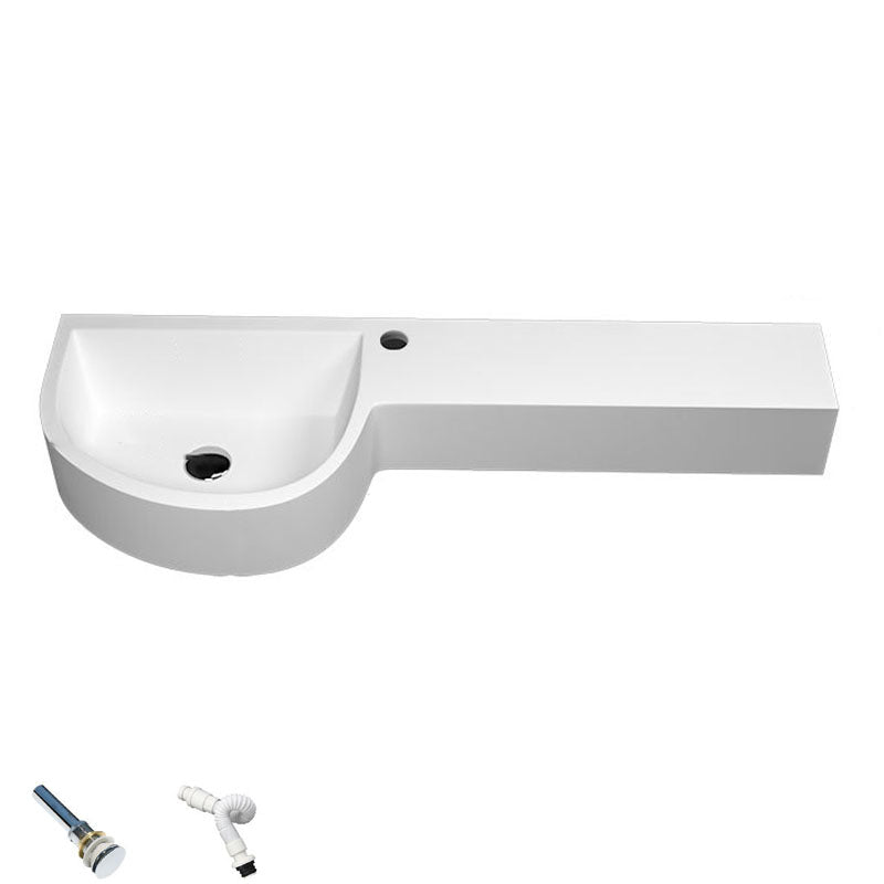 Contemporary Bathroom Sink Man Made Rock Specialty Wall Mount Bathroom Sink without Faucet Clearhalo 'Bathroom Remodel & Bathroom Fixtures' 'Bathroom Sinks & Faucet Components' 'Bathroom Sinks' 'bathroom_sink' 'Home Improvement' 'home_improvement' 'home_improvement_bathroom_sink' 6559266