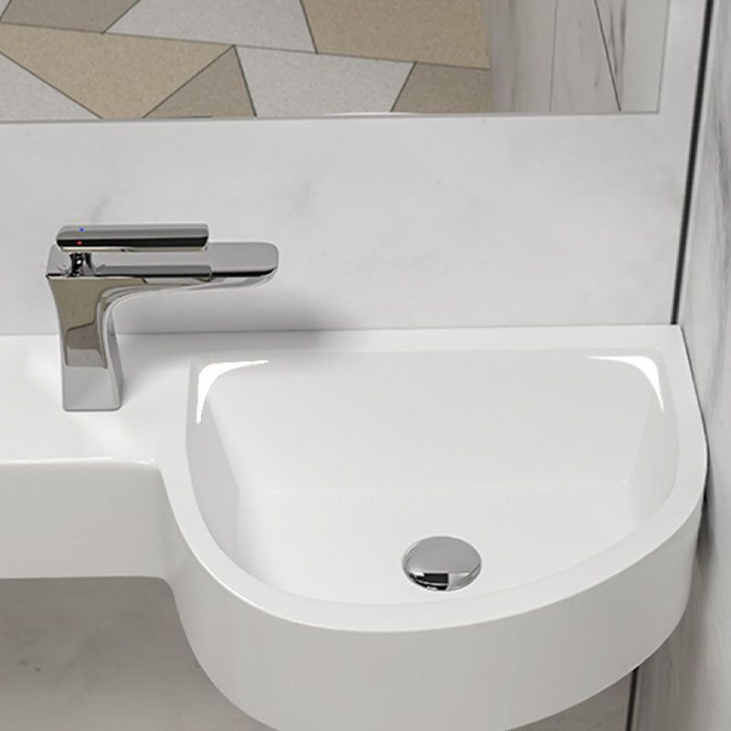 Contemporary Bathroom Sink Man Made Rock Specialty Wall Mount Bathroom Sink without Faucet Clearhalo 'Bathroom Remodel & Bathroom Fixtures' 'Bathroom Sinks & Faucet Components' 'Bathroom Sinks' 'bathroom_sink' 'Home Improvement' 'home_improvement' 'home_improvement_bathroom_sink' 6559273