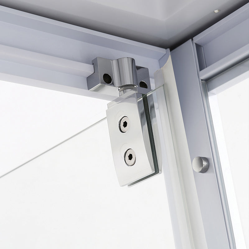 Contemporary Shower Enclosure Frosted Rectangle Shower Enclosure in White Clearhalo 'Bathroom Remodel & Bathroom Fixtures' 'Home Improvement' 'home_improvement' 'home_improvement_shower_stalls_enclosures' 'Shower Stalls & Enclosures' 'shower_stalls_enclosures' 'Showers & Bathtubs' 6559364