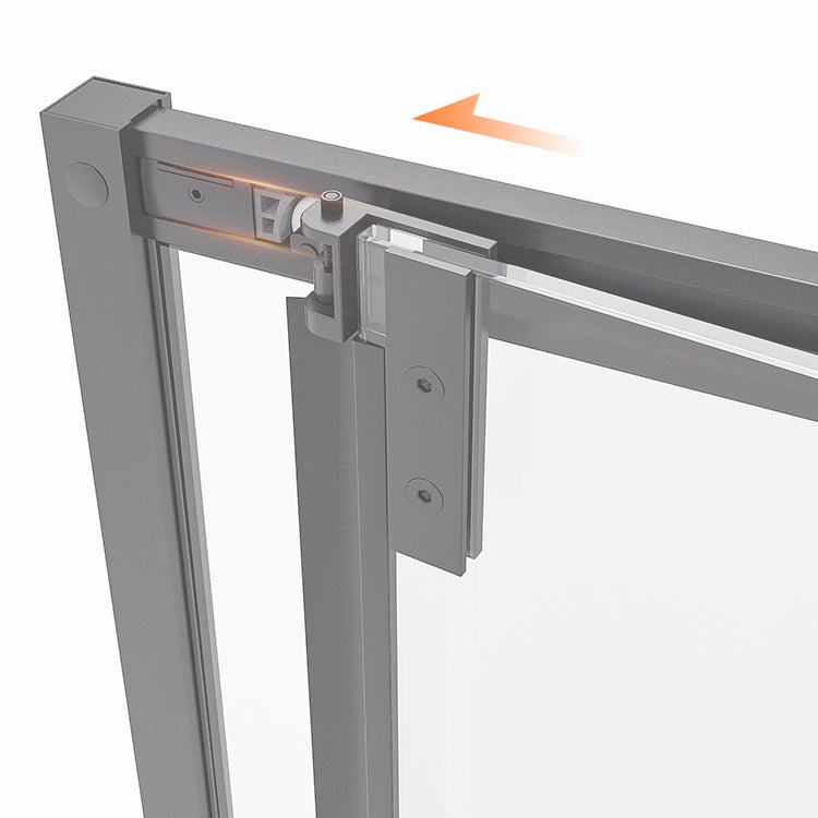 Contemporary Plain Shower Enclosure Neo-Angle Clear Semi-Frameless Shower Enclosure Clearhalo 'Bathroom Remodel & Bathroom Fixtures' 'Home Improvement' 'home_improvement' 'home_improvement_shower_stalls_enclosures' 'Shower Stalls & Enclosures' 'shower_stalls_enclosures' 'Showers & Bathtubs' 6559387