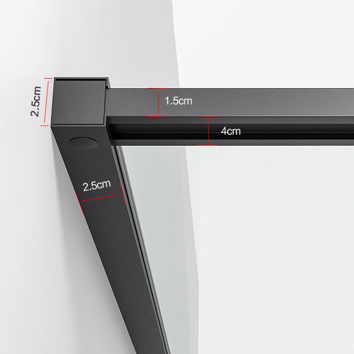 Contemporary Plain Shower Enclosure Neo-Angle Clear Semi-Frameless Shower Enclosure Clearhalo 'Bathroom Remodel & Bathroom Fixtures' 'Home Improvement' 'home_improvement' 'home_improvement_shower_stalls_enclosures' 'Shower Stalls & Enclosures' 'shower_stalls_enclosures' 'Showers & Bathtubs' 6559390