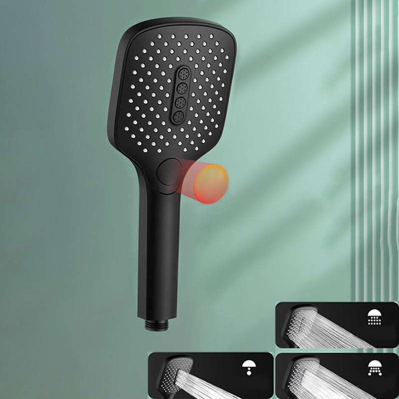 Modern Bathroom Standard Shower Head Rain Fall Square Ceiling Mounted Shower Head Black Hand Shower Clearhalo 'Bathroom Remodel & Bathroom Fixtures' 'Home Improvement' 'home_improvement' 'home_improvement_shower_heads' 'Shower Heads' 'shower_heads' 'Showers & Bathtubs Plumbing' 'Showers & Bathtubs' 6559436