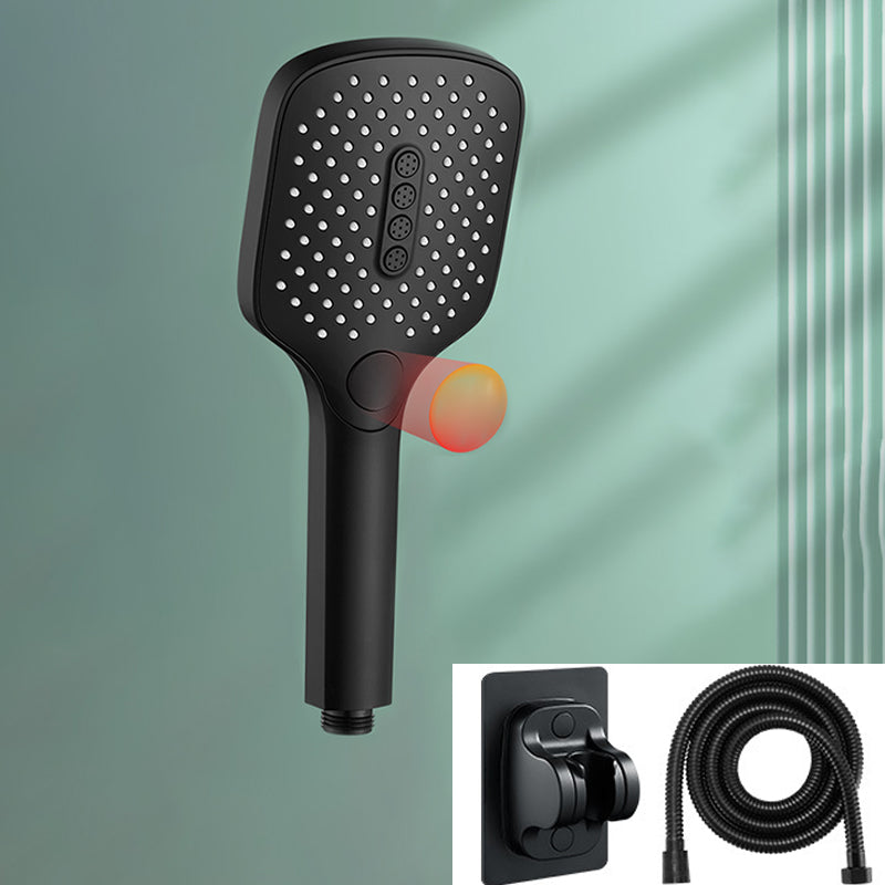 Modern Bathroom Standard Shower Head Rain Fall Square Ceiling Mounted Shower Head Black Shower Heads & Hose & Wall pedestal Clearhalo 'Bathroom Remodel & Bathroom Fixtures' 'Home Improvement' 'home_improvement' 'home_improvement_shower_heads' 'Shower Heads' 'shower_heads' 'Showers & Bathtubs Plumbing' 'Showers & Bathtubs' 6559441