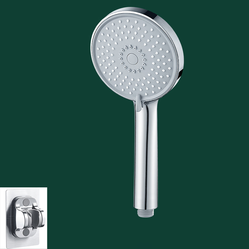 Bathroom Shower Head 3-Jet Massage Wall Mounted Round Shower Head Light Silver Shower Head with Wall Pedestal Hose not included Clearhalo 'Bathroom Remodel & Bathroom Fixtures' 'Home Improvement' 'home_improvement' 'home_improvement_shower_heads' 'Shower Heads' 'shower_heads' 'Showers & Bathtubs Plumbing' 'Showers & Bathtubs' 6559464