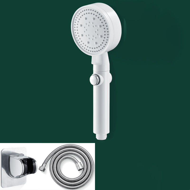 Bathroom Shower Head 3-Jet Massage Wall Mounted Round Shower Head White Shower Heads & Hose & Wall pedestal Clearhalo 'Bathroom Remodel & Bathroom Fixtures' 'Home Improvement' 'home_improvement' 'home_improvement_shower_heads' 'Shower Heads' 'shower_heads' 'Showers & Bathtubs Plumbing' 'Showers & Bathtubs' 6559470