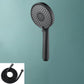 Bathroom Shower Head 3-Jet Massage Wall Mounted Round Shower Head Black Shower Head with Hose Clearhalo 'Bathroom Remodel & Bathroom Fixtures' 'Home Improvement' 'home_improvement' 'home_improvement_shower_heads' 'Shower Heads' 'shower_heads' 'Showers & Bathtubs Plumbing' 'Showers & Bathtubs' 6559474