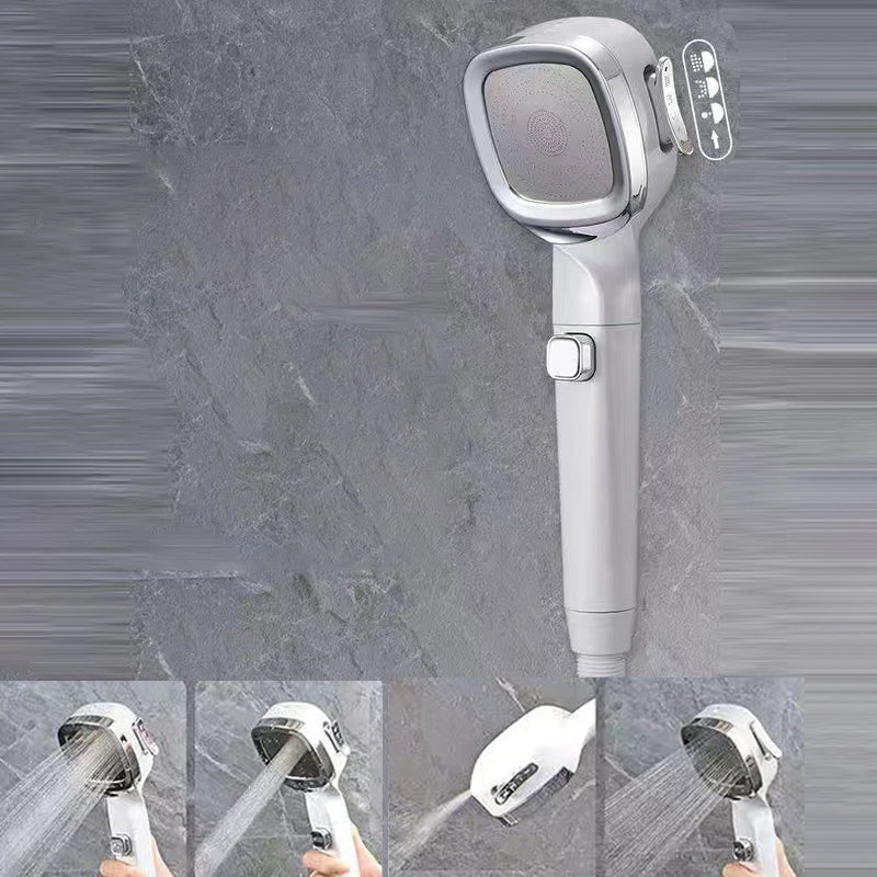 Modern Shower Head Massage 5-Jet Wall Mounted Adjustable Spray Pattern Hand Shower White Filter Not Included Clearhalo 'Bathroom Remodel & Bathroom Fixtures' 'Home Improvement' 'home_improvement' 'home_improvement_shower_heads' 'Shower Heads' 'shower_heads' 'Showers & Bathtubs Plumbing' 'Showers & Bathtubs' 6559500