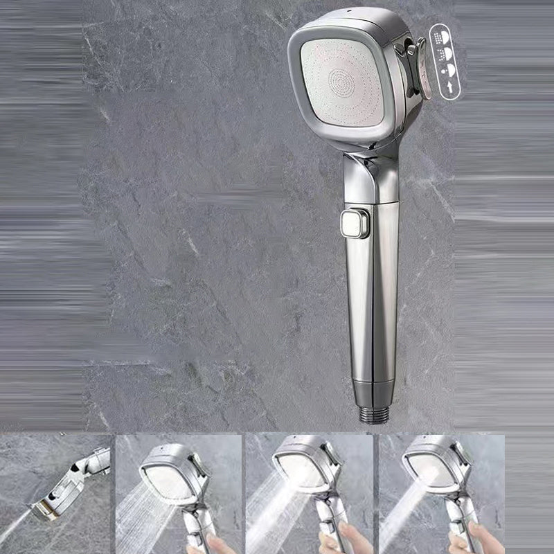 Modern Shower Head Massage 5-Jet Wall Mounted Adjustable Spray Pattern Hand Shower Silver Filter Not Included Clearhalo 'Bathroom Remodel & Bathroom Fixtures' 'Home Improvement' 'home_improvement' 'home_improvement_shower_heads' 'Shower Heads' 'shower_heads' 'Showers & Bathtubs Plumbing' 'Showers & Bathtubs' 6559502