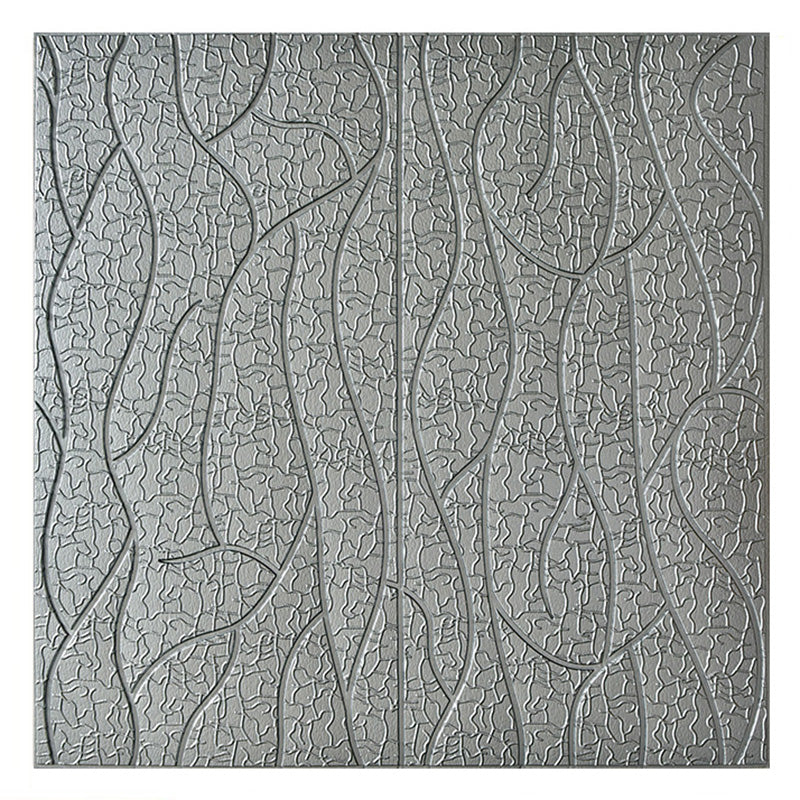 Farmhouse Wall Plank 3D Print Bedroom Living Room Wall Panels Set Silver Gray Wire Brushed Clearhalo 'Flooring 'Home Improvement' 'home_improvement' 'home_improvement_wall_paneling' 'Wall Paneling' 'wall_paneling' 'Walls & Ceilings' Walls and Ceiling' 6559570