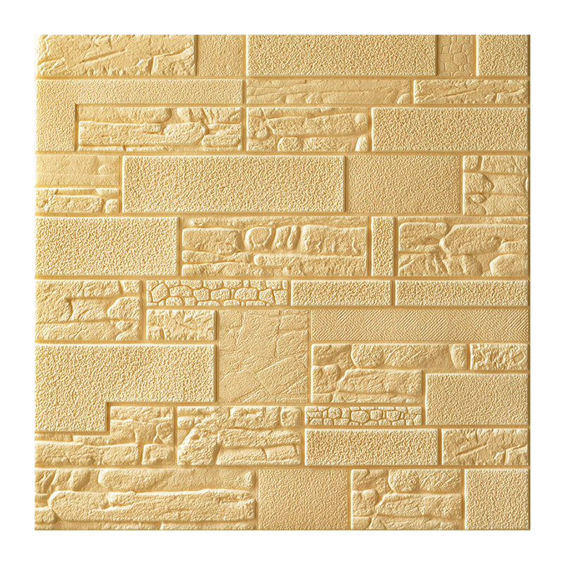 Farmhouse Wall Plank 3D Print Bedroom Living Room Wall Panels Set Yellow Relief Clearhalo 'Flooring 'Home Improvement' 'home_improvement' 'home_improvement_wall_paneling' 'Wall Paneling' 'wall_paneling' 'Walls & Ceilings' Walls and Ceiling' 6559585