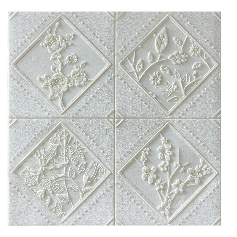 Farmhouse Wall Plank 3D Print Bedroom Living Room Wall Panels Set Ivory 3D Embossed Clearhalo 'Flooring 'Home Improvement' 'home_improvement' 'home_improvement_wall_paneling' 'Wall Paneling' 'wall_paneling' 'Walls & Ceilings' Walls and Ceiling' 6559587