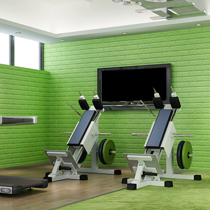 Industrial Wall Plank 3D Print Bedroom Living Room Wall Panels Set of 10 Fruit Green 1'8" x 1'8" 100-Piece Set Clearhalo 'Flooring 'Home Improvement' 'home_improvement' 'home_improvement_wall_paneling' 'Wall Paneling' 'wall_paneling' 'Walls & Ceilings' Walls and Ceiling' 6559616