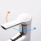 Circular Contemporary Bathroom Faucet Lever Handle Faucet with Single Hole Clearhalo 'Bathroom Remodel & Bathroom Fixtures' 'Bathroom Sink Faucets' 'Bathroom Sinks & Faucet Components' 'bathroom_sink_faucets' 'Home Improvement' 'home_improvement' 'home_improvement_bathroom_sink_faucets' 6559868