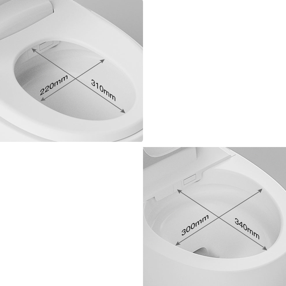 Ceramic One Pieces Smart Toilet Round Smart Toilet with Heated Seat Clearhalo 'Bathroom Remodel & Bathroom Fixtures' 'Bidets' 'Home Improvement' 'home_improvement' 'home_improvement_bidets' 'Toilets & Bidets' 6559902