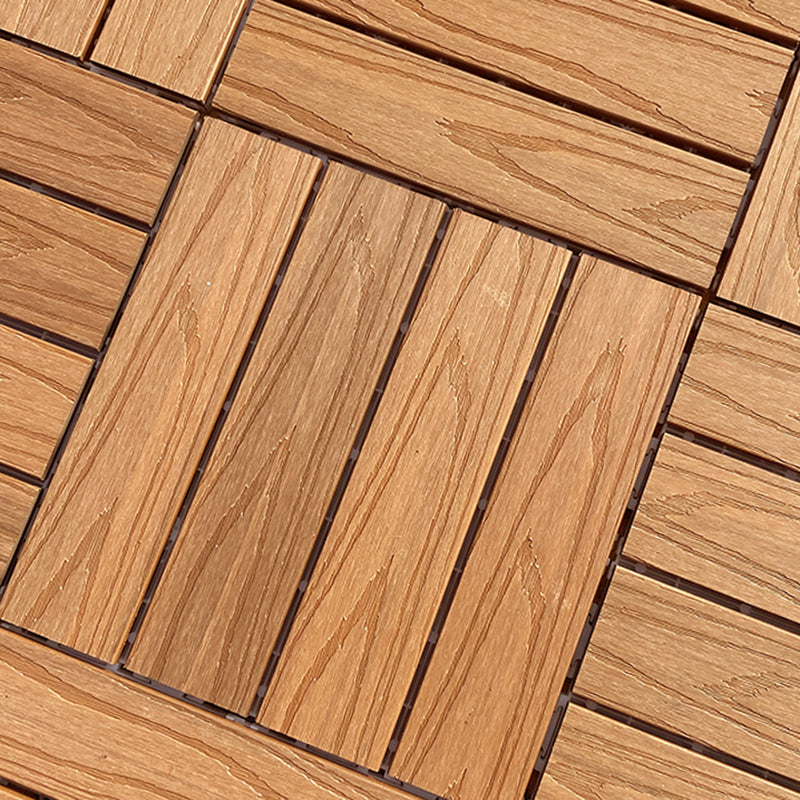 Tradition Plank Flooring Water Resistant Click Lock Wood Flooring 12" x 12" Teak Clearhalo 'Flooring 'Hardwood Flooring' 'hardwood_flooring' 'Home Improvement' 'home_improvement' 'home_improvement_hardwood_flooring' Walls and Ceiling' 6563024