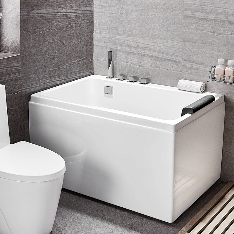 Acrylic Rectangular Bath Tub with Faucet Modern White Tub with Internal Drain 39"L x 29"W x 24"H Tub Only Clearhalo 'Bathroom Remodel & Bathroom Fixtures' 'Bathtubs' 'Home Improvement' 'home_improvement' 'home_improvement_bathtubs' 'Showers & Bathtubs' 6563239