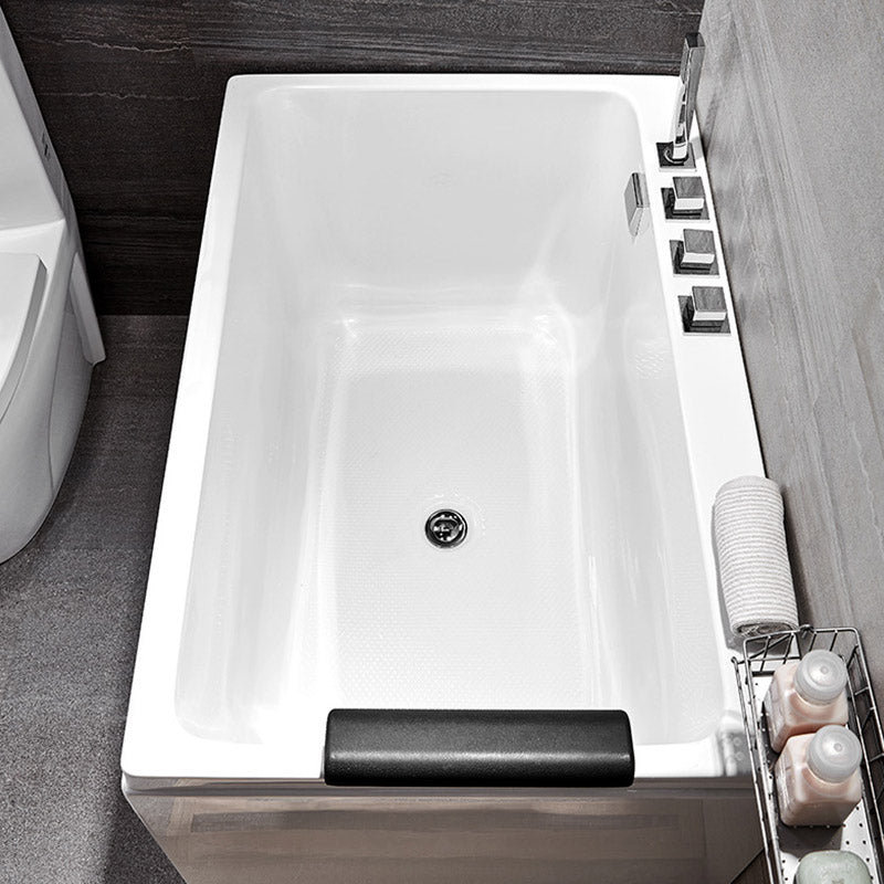 Acrylic Rectangular Bath Tub with Faucet Modern White Tub with Internal Drain 43"L x 29"W x 24"H Tub Only Clearhalo 'Bathroom Remodel & Bathroom Fixtures' 'Bathtubs' 'Home Improvement' 'home_improvement' 'home_improvement_bathtubs' 'Showers & Bathtubs' 6563241
