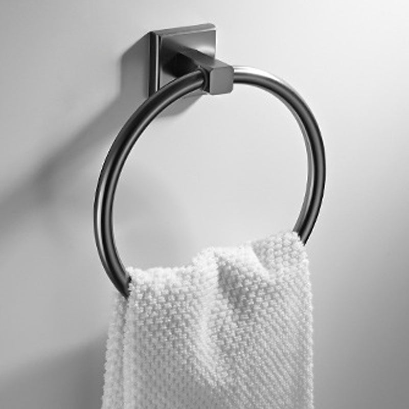 Traditional Brass Bathroom Accessory Set Grey Bath Accessory kit Towel Ring Clearhalo 'Bathroom Hardware Sets' 'Bathroom Hardware' 'Bathroom Remodel & Bathroom Fixtures' 'bathroom_hardware_sets' 'Home Improvement' 'home_improvement' 'home_improvement_bathroom_hardware_sets' 6568379