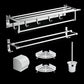 Modern Bath Hardware Set Paper Holder Bath Shelf Silver Bathroom Accessory Kit 6-Piece Set (Toilet Paper Holder) Clearhalo 'Bathroom Hardware Sets' 'Bathroom Hardware' 'Bathroom Remodel & Bathroom Fixtures' 'bathroom_hardware_sets' 'Home Improvement' 'home_improvement' 'home_improvement_bathroom_hardware_sets' 6568468