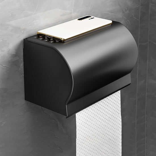 Black Aluminum Bathroom Accessory Set Modern Bath Shelf/ Towel Bar ...