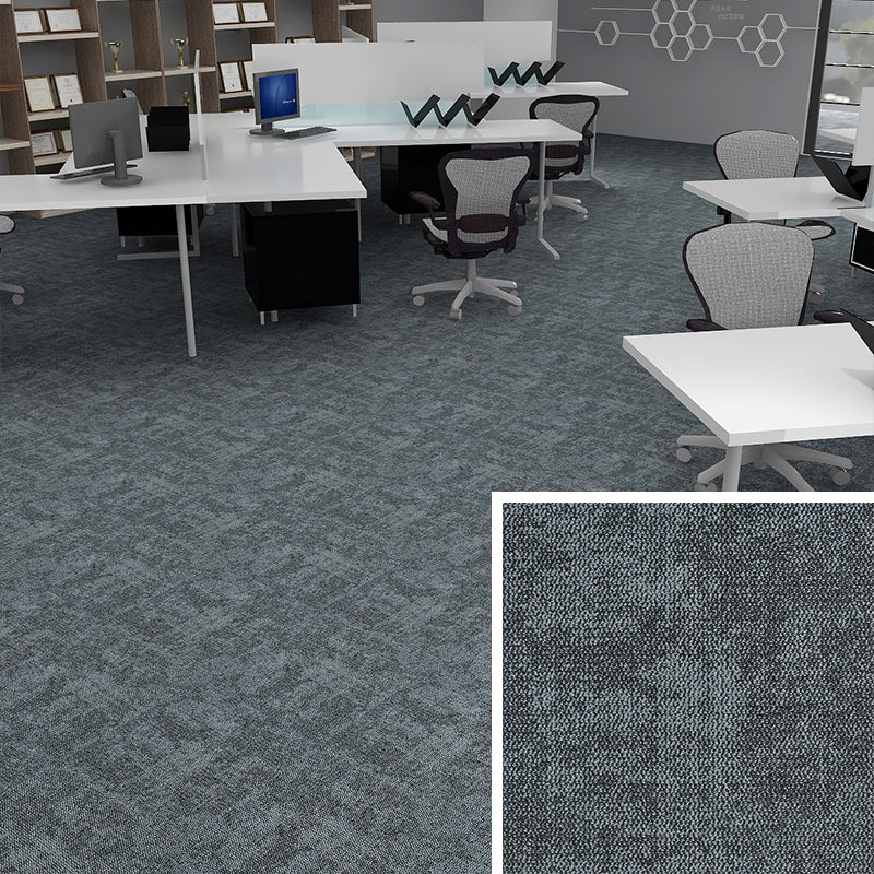 Simple Nylon Carpet Tile Office Meeting Room Stitching Carpet Floor Tile Grey Green Clearhalo 'Carpet Tiles & Carpet Squares' 'carpet_tiles_carpet_squares' 'Flooring 'Home Improvement' 'home_improvement' 'home_improvement_carpet_tiles_carpet_squares' Walls and Ceiling' 6576667