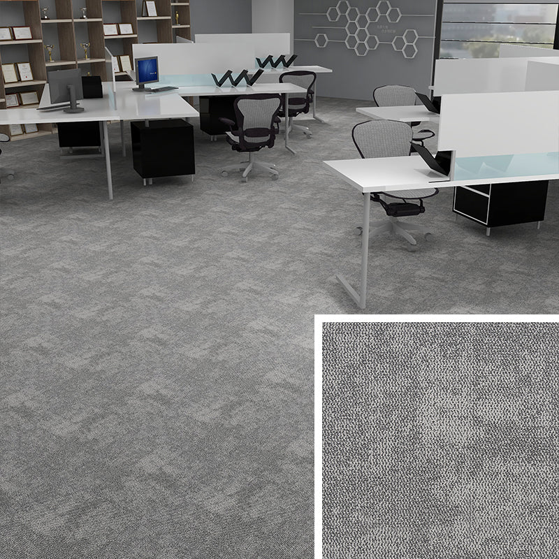Simple Nylon Carpet Tile Office Meeting Room Stitching Carpet Floor Tile Light Gray Clearhalo 'Carpet Tiles & Carpet Squares' 'carpet_tiles_carpet_squares' 'Flooring 'Home Improvement' 'home_improvement' 'home_improvement_carpet_tiles_carpet_squares' Walls and Ceiling' 6576678