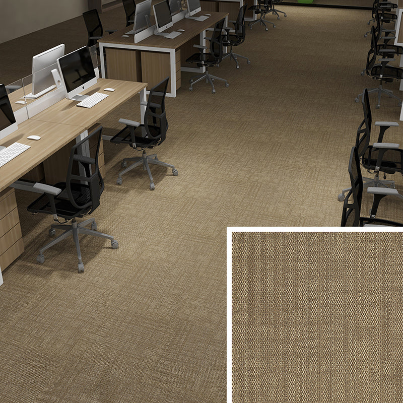 Simple Nylon Carpet Tile Office Meeting Room Stitching Carpet Floor Tile Brown Clearhalo 'Carpet Tiles & Carpet Squares' 'carpet_tiles_carpet_squares' 'Flooring 'Home Improvement' 'home_improvement' 'home_improvement_carpet_tiles_carpet_squares' Walls and Ceiling' 6576679