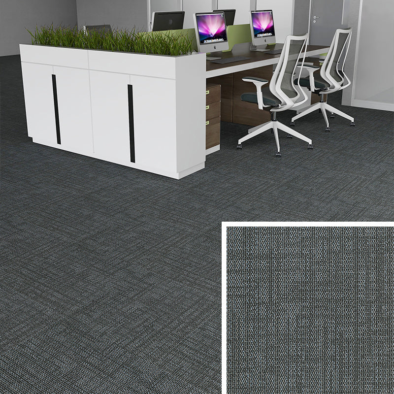 Simple Nylon Carpet Tile Office Meeting Room Stitching Carpet Floor Tile Blue-Gray Clearhalo 'Carpet Tiles & Carpet Squares' 'carpet_tiles_carpet_squares' 'Flooring 'Home Improvement' 'home_improvement' 'home_improvement_carpet_tiles_carpet_squares' Walls and Ceiling' 6576683