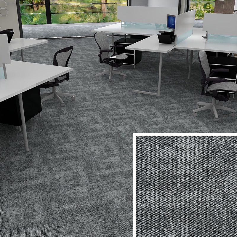 Simple Nylon Carpet Tile Office Meeting Room Stitching Carpet Floor Tile Gray-White Clearhalo 'Carpet Tiles & Carpet Squares' 'carpet_tiles_carpet_squares' 'Flooring 'Home Improvement' 'home_improvement' 'home_improvement_carpet_tiles_carpet_squares' Walls and Ceiling' 6576690