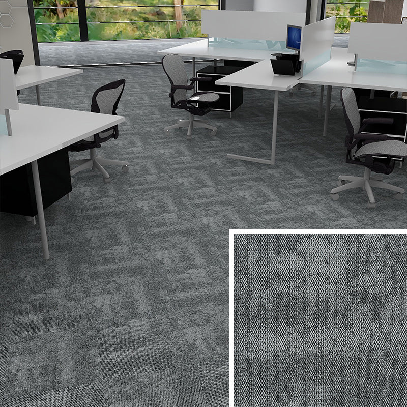 Simple Nylon Carpet Tile Office Meeting Room Stitching Carpet Floor Tile Gray-White Clearhalo 'Carpet Tiles & Carpet Squares' 'carpet_tiles_carpet_squares' 'Flooring 'Home Improvement' 'home_improvement' 'home_improvement_carpet_tiles_carpet_squares' Walls and Ceiling' 6576690