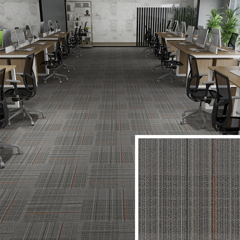 Simple Nylon Carpet Tile Office Meeting Room Stitching Carpet Floor Tile Dark Gray Orange Clearhalo 'Carpet Tiles & Carpet Squares' 'carpet_tiles_carpet_squares' 'Flooring 'Home Improvement' 'home_improvement' 'home_improvement_carpet_tiles_carpet_squares' Walls and Ceiling' 6576692