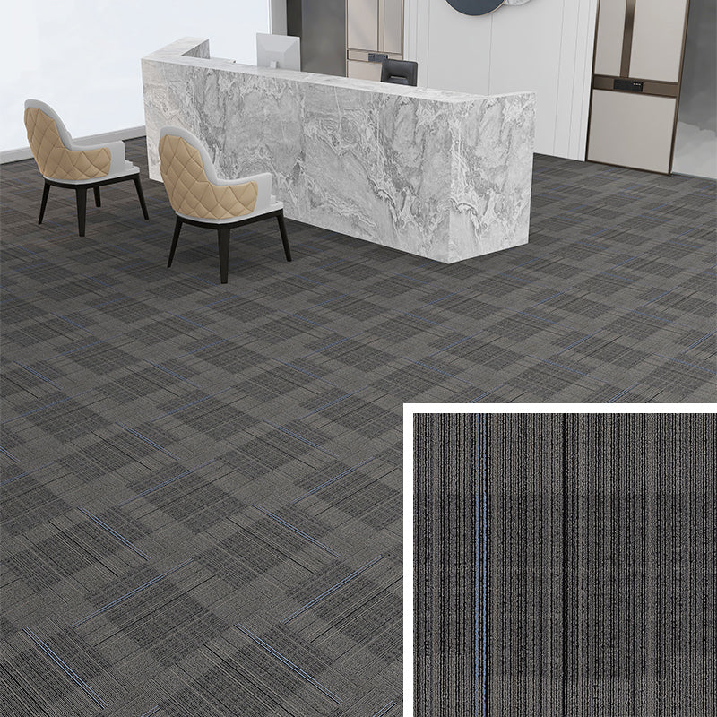 Simple Nylon Carpet Tile Office Meeting Room Stitching Carpet Floor Tile Grey/Blue Clearhalo 'Carpet Tiles & Carpet Squares' 'carpet_tiles_carpet_squares' 'Flooring 'Home Improvement' 'home_improvement' 'home_improvement_carpet_tiles_carpet_squares' Walls and Ceiling' 6576694