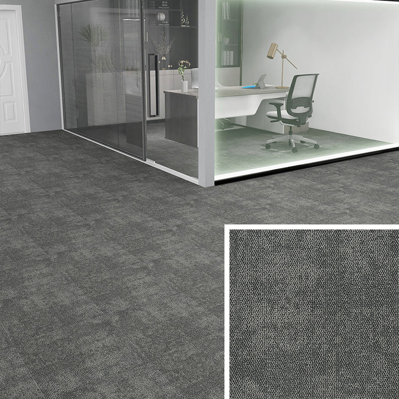 Simple Nylon Carpet Tile Office Meeting Room Stitching Carpet Floor Tile Light Gray-White Clearhalo 'Carpet Tiles & Carpet Squares' 'carpet_tiles_carpet_squares' 'Flooring 'Home Improvement' 'home_improvement' 'home_improvement_carpet_tiles_carpet_squares' Walls and Ceiling' 6576696