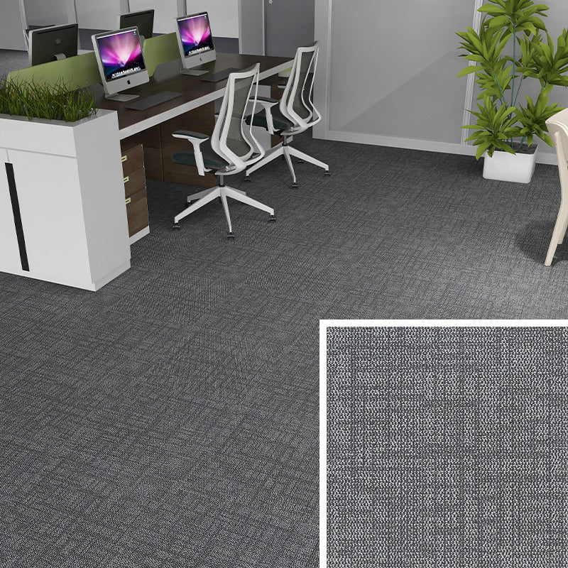 Simple Nylon Carpet Tile Office Meeting Room Stitching Carpet Floor Tile Pure Gray Clearhalo 'Carpet Tiles & Carpet Squares' 'carpet_tiles_carpet_squares' 'Flooring 'Home Improvement' 'home_improvement' 'home_improvement_carpet_tiles_carpet_squares' Walls and Ceiling' 6576697