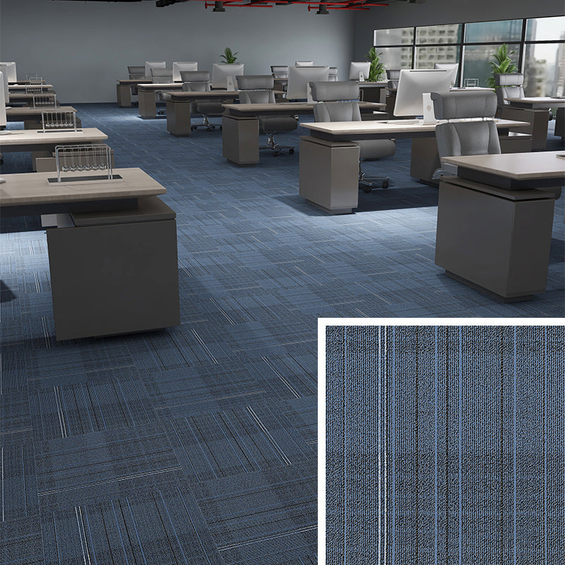 Simple Nylon Carpet Tile Office Meeting Room Stitching Carpet Floor Tile Denim Blue Clearhalo 'Carpet Tiles & Carpet Squares' 'carpet_tiles_carpet_squares' 'Flooring 'Home Improvement' 'home_improvement' 'home_improvement_carpet_tiles_carpet_squares' Walls and Ceiling' 6576701