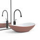 Modern Basin Sink Oval Porcelain with Pop-Up Drain Vessel Bathroom Sink 20"L x 13"W x 6"H Pink Purple Sink with Faucet Clearhalo 'Bathroom Remodel & Bathroom Fixtures' 'Bathroom Sinks & Faucet Components' 'Bathroom Sinks' 'bathroom_sink' 'Home Improvement' 'home_improvement' 'home_improvement_bathroom_sink' 6577046