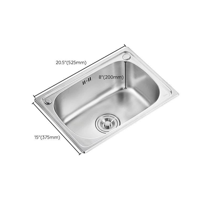 Modern Style Kitchen Sink Noise-cancelling Design Drop-In Kitchen Sink Clearhalo 'Home Improvement' 'home_improvement' 'home_improvement_kitchen_sinks' 'Kitchen Remodel & Kitchen Fixtures' 'Kitchen Sinks & Faucet Components' 'Kitchen Sinks' 'kitchen_sinks' 6577356