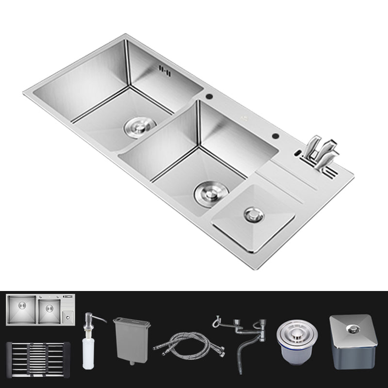 Modern Style Kitchen Sink Dirt Resistant Drop-In Sink with Drain Strainer Kit Sink Only None Clearhalo 'Home Improvement' 'home_improvement' 'home_improvement_kitchen_sinks' 'Kitchen Remodel & Kitchen Fixtures' 'Kitchen Sinks & Faucet Components' 'Kitchen Sinks' 'kitchen_sinks' 6577384