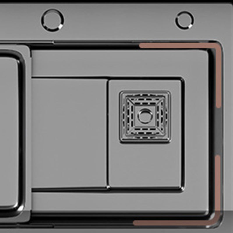 Modern Style Kitchen Sink Stainless Steel Kitchen Sink with Right Drain Placement Clearhalo 'Home Improvement' 'home_improvement' 'home_improvement_kitchen_sinks' 'Kitchen Remodel & Kitchen Fixtures' 'Kitchen Sinks & Faucet Components' 'Kitchen Sinks' 'kitchen_sinks' 6577477