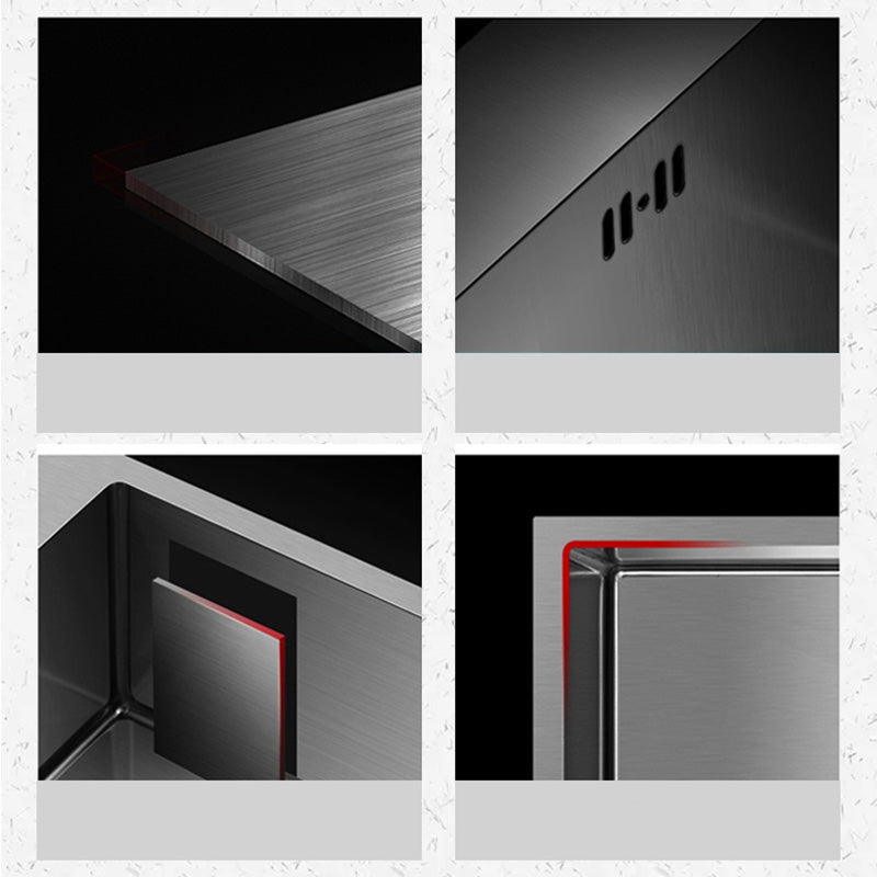 Contemporary Style Kitchen Sink Stainless Steel Fade Resistant Drop-In Kitchen Sink Clearhalo 'Home Improvement' 'home_improvement' 'home_improvement_kitchen_sinks' 'Kitchen Remodel & Kitchen Fixtures' 'Kitchen Sinks & Faucet Components' 'Kitchen Sinks' 'kitchen_sinks' 6577494