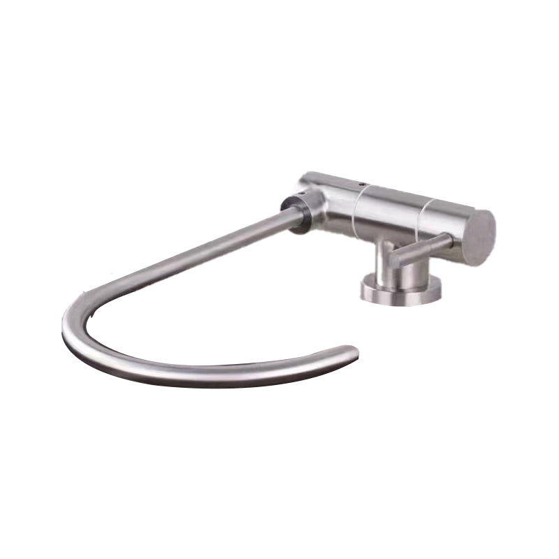 Modern 1-Handle Bar Faucet Standard Kitchen Faucet in Silver Clearhalo 'Home Improvement' 'home_improvement' 'home_improvement_kitchen_faucets' 'Kitchen Faucets' 'Kitchen Remodel & Kitchen Fixtures' 'Kitchen Sinks & Faucet Components' 'kitchen_faucets' 6577627