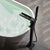 Floor Mounted Metal Freestanding Tub Filler Waterfall Freestanding Faucet with Hose Black Waterfall Faucet Included Ground Clearhalo 'Bathroom Remodel & Bathroom Fixtures' 'Bathtub Faucets' 'bathtub_faucets' 'Home Improvement' 'home_improvement' 'home_improvement_bathtub_faucets' 6577697