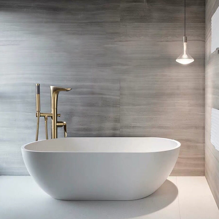 Floor Mounted Copper Bathtub Faucet Single Handle Freestanding Tub Filler Trim Clearhalo 'Bathroom Remodel & Bathroom Fixtures' 'Bathtub Faucets' 'bathtub_faucets' 'Home Improvement' 'home_improvement' 'home_improvement_bathtub_faucets' 6577716