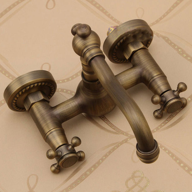 Traditional Wall Mounted Copper Claw Foot Tub Faucet Trim Low Arc Claw Foot Tub Faucet Clearhalo 'Bathroom Remodel & Bathroom Fixtures' 'Bathtub Faucets' 'bathtub_faucets' 'Home Improvement' 'home_improvement' 'home_improvement_bathtub_faucets' 6577888