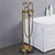 Traditional Floor Mounted Copper Freestanding Tub Filler Spray Gun Tub Filler Trim Brass Risers Included Clearhalo 'Bathroom Remodel & Bathroom Fixtures' 'Bathtub Faucets' 'bathtub_faucets' 'Home Improvement' 'home_improvement' 'home_improvement_bathtub_faucets' 6577897
