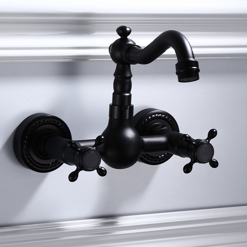 Traditional Wall Mounted Metal Tub Filler Low Arc Waterfall Bathroom Faucet Low Arc Clearhalo 'Bathroom Remodel & Bathroom Fixtures' 'Bathtub Faucets' 'bathtub_faucets' 'Home Improvement' 'home_improvement' 'home_improvement_bathtub_faucets' 6577918