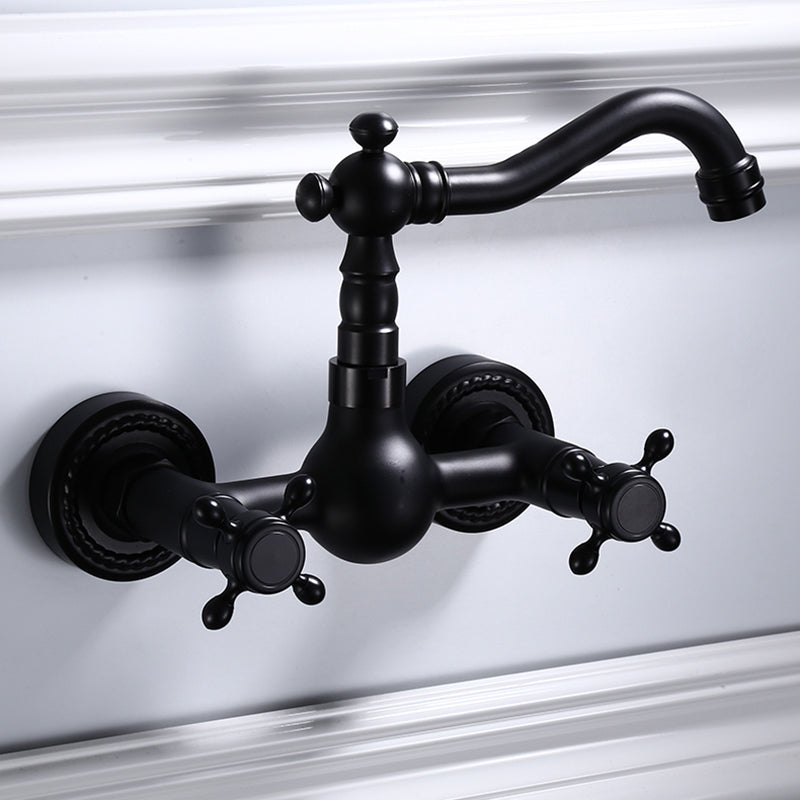 Traditional Wall Mounted Metal Tub Filler Low Arc Waterfall Bathroom Faucet Clearhalo 'Bathroom Remodel & Bathroom Fixtures' 'Bathtub Faucets' 'bathtub_faucets' 'Home Improvement' 'home_improvement' 'home_improvement_bathtub_faucets' 6577919