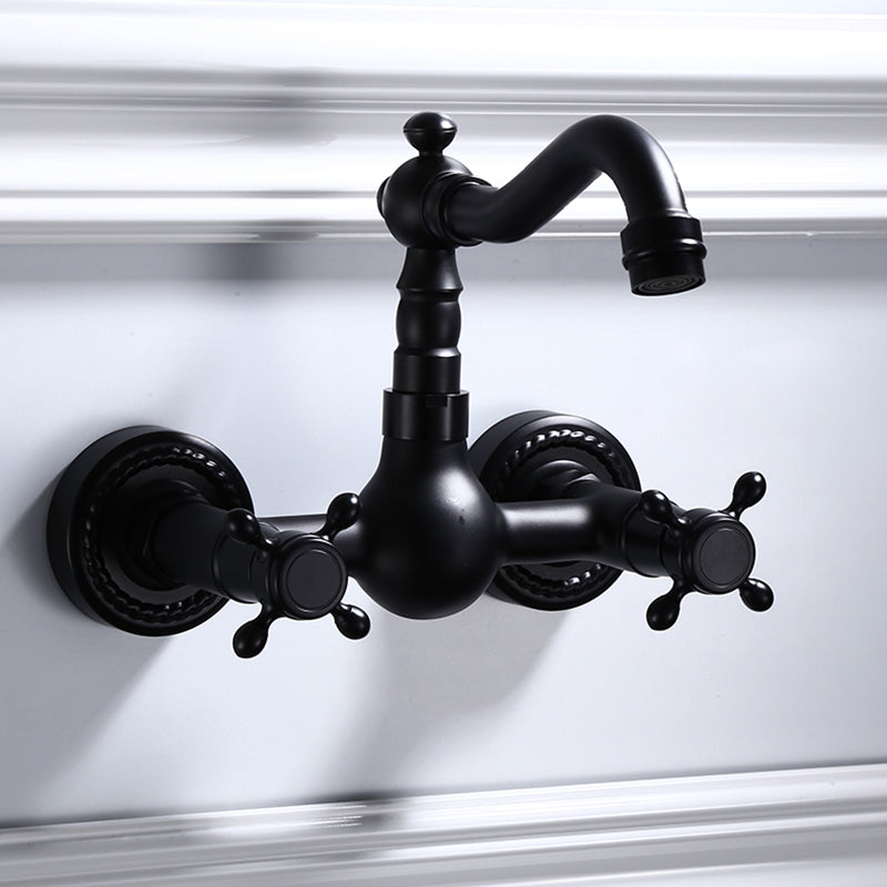 Traditional Wall Mounted Metal Tub Filler Low Arc Waterfall Bathroom Faucet Clearhalo 'Bathroom Remodel & Bathroom Fixtures' 'Bathtub Faucets' 'bathtub_faucets' 'Home Improvement' 'home_improvement' 'home_improvement_bathtub_faucets' 6577921